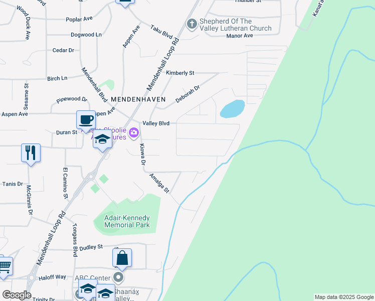 map of restaurants, bars, coffee shops, grocery stores, and more near 4067 Granite Drive in Juneau