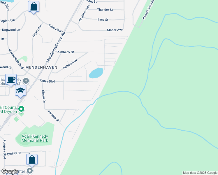 map of restaurants, bars, coffee shops, grocery stores, and more near 4000 Granite Dr in Juneau