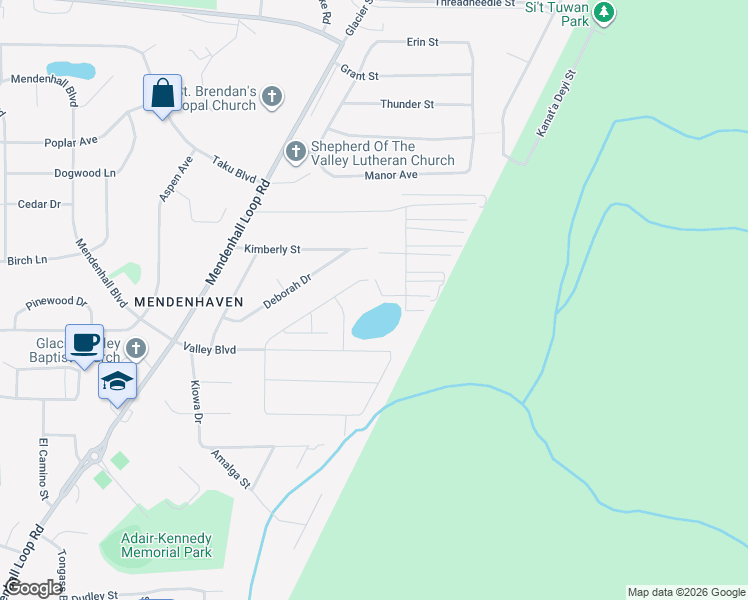 map of restaurants, bars, coffee shops, grocery stores, and more near 4052 Delta Drive in Juneau