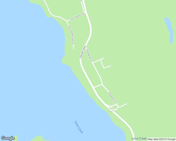 map of restaurants, bars, coffee shops, grocery stores, and more near 17417 Andreanoff Dr in Juneau