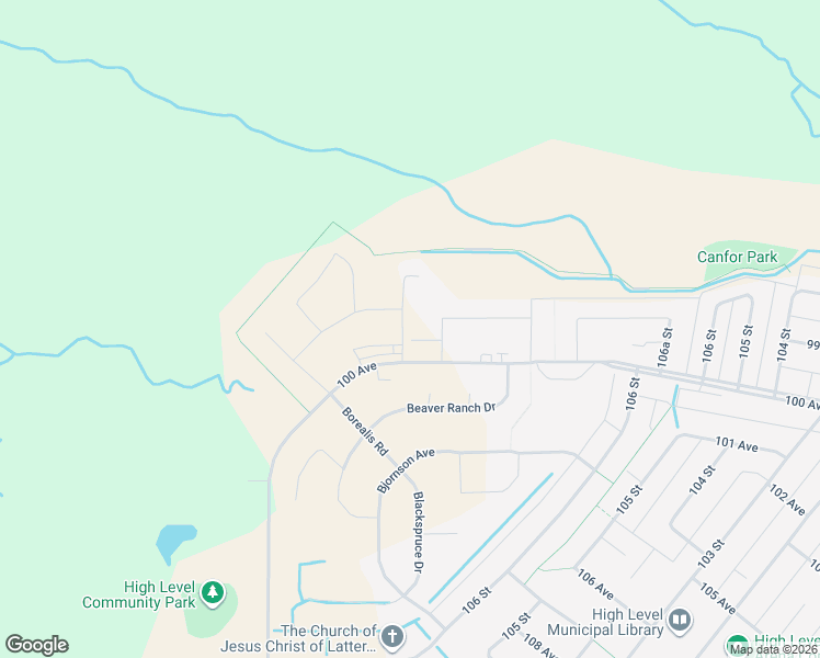 map of restaurants, bars, coffee shops, grocery stores, and more near 10902 100 Avenue in High Level