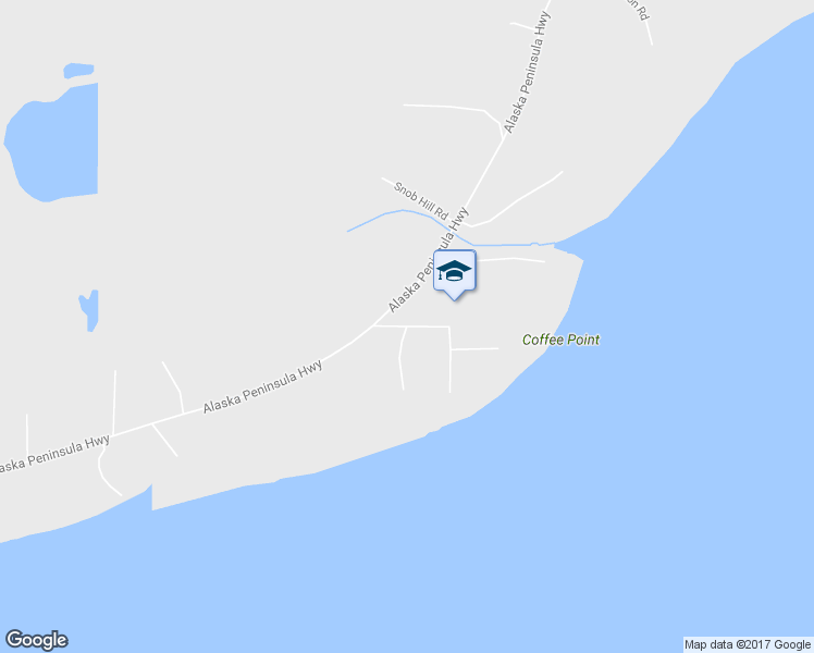 map of restaurants, bars, coffee shops, grocery stores, and more near H U D Subdivision Road in Naknek