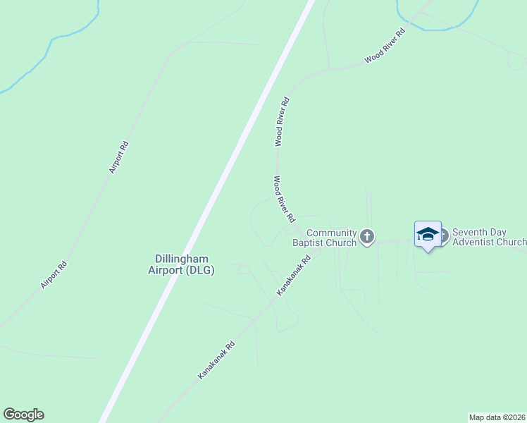 map of restaurants, bars, coffee shops, grocery stores, and more near 1845 John Pearson Lane in Dillingham