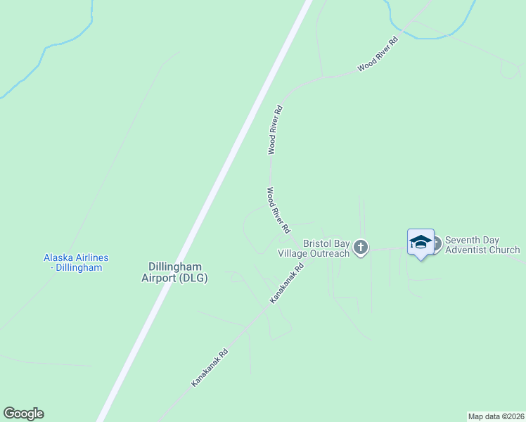 map of restaurants, bars, coffee shops, grocery stores, and more near 1845 John Pearson Lane in Dillingham