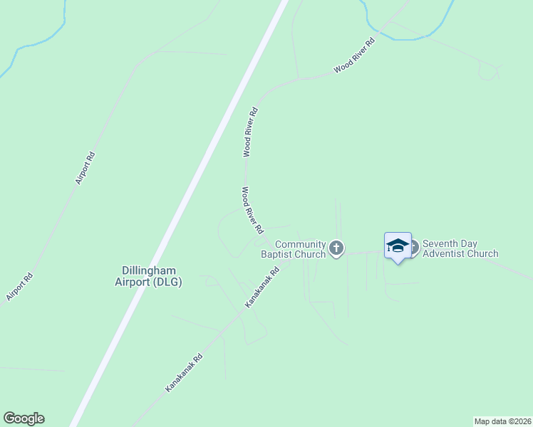 map of restaurants, bars, coffee shops, grocery stores, and more near 550 Wood River Road in Dillingham