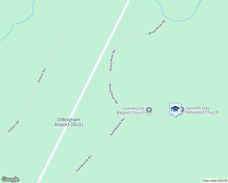 map of restaurants, bars, coffee shops, grocery stores, and more near 550 Wood River Road in Dillingham