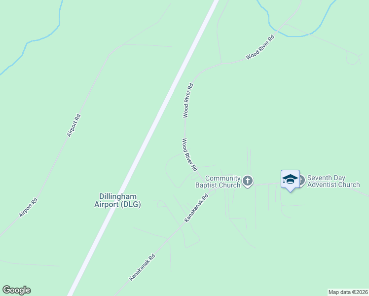 map of restaurants, bars, coffee shops, grocery stores, and more near 1845 John Pearson Lane in Dillingham