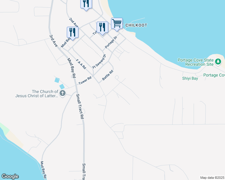 map of restaurants, bars, coffee shops, grocery stores, and more near 401 New Hart Road in Haines