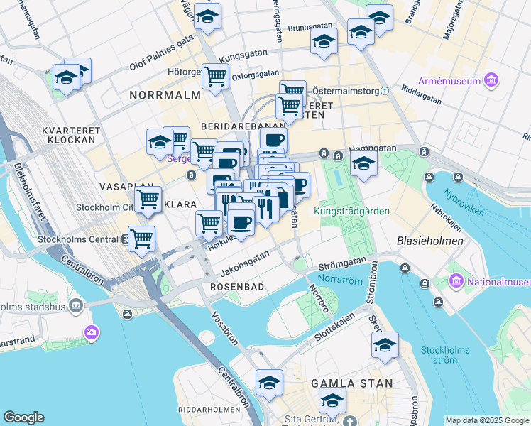 map of restaurants, bars, coffee shops, grocery stores, and more near in 