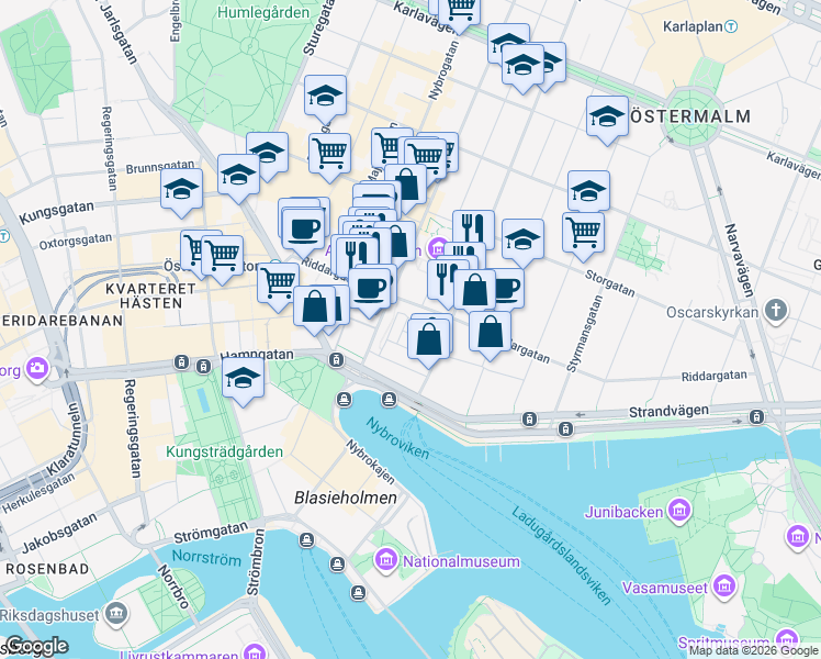 map of restaurants, bars, coffee shops, grocery stores, and more near in 