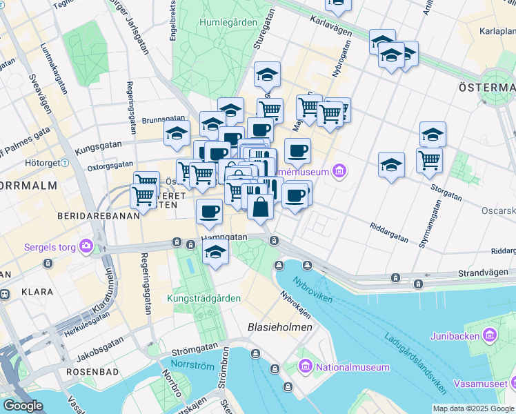 map of restaurants, bars, coffee shops, grocery stores, and more near in 