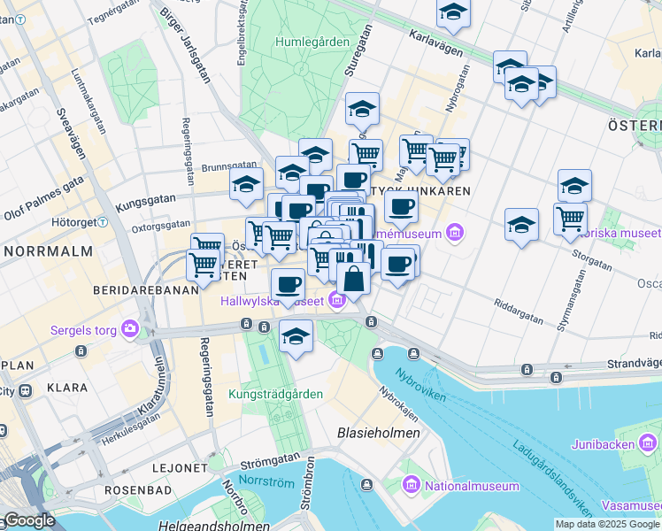 map of restaurants, bars, coffee shops, grocery stores, and more near in 