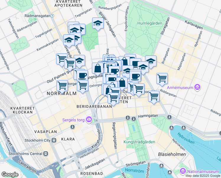 map of restaurants, bars, coffee shops, grocery stores, and more near in 