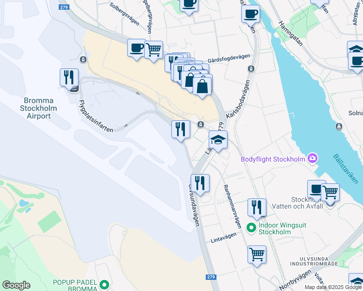 map of restaurants, bars, coffee shops, grocery stores, and more near in 