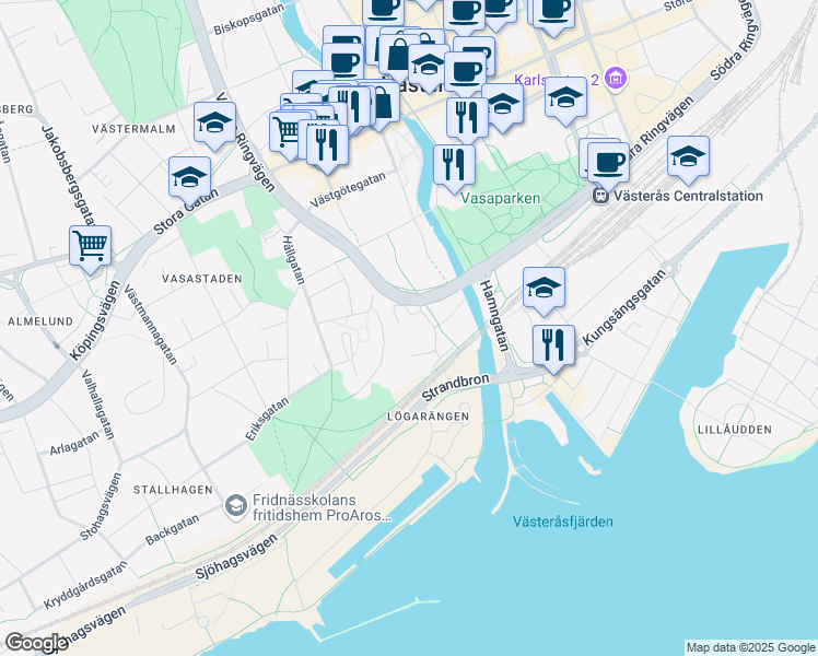 map of restaurants, bars, coffee shops, grocery stores, and more near in 
