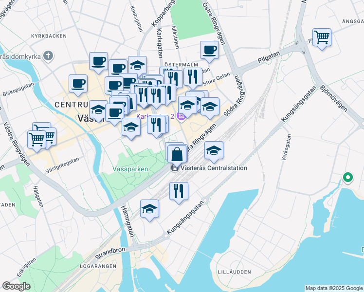 map of restaurants, bars, coffee shops, grocery stores, and more near in 