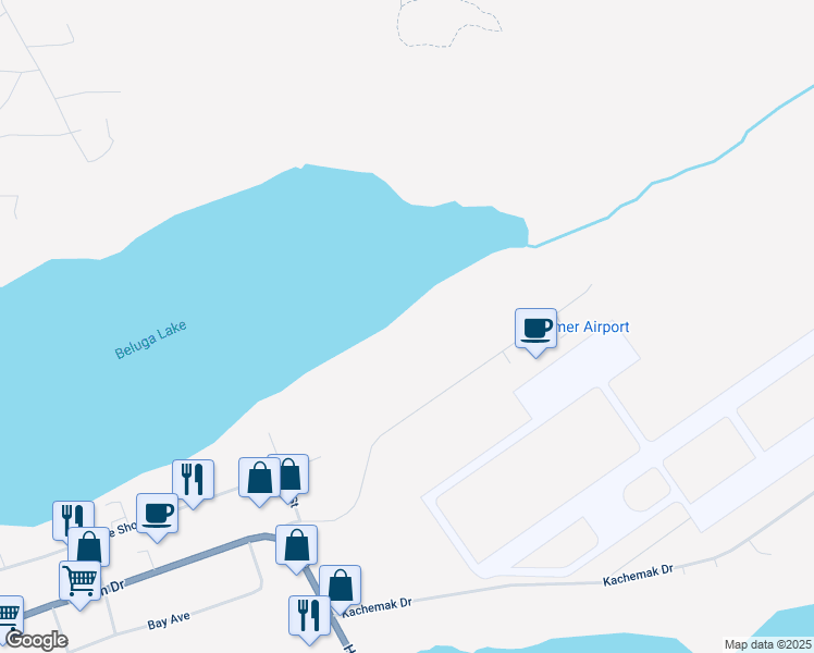 map of restaurants, bars, coffee shops, grocery stores, and more near 3758 F A A Road in Homer
