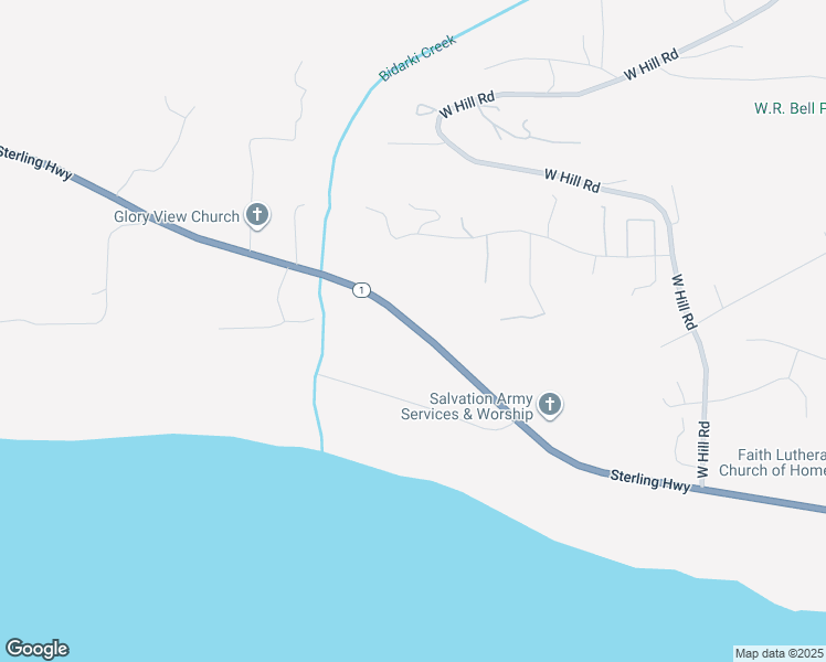 map of restaurants, bars, coffee shops, grocery stores, and more near 1748 Saltwater Drive in Homer