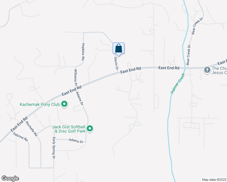 map of restaurants, bars, coffee shops, grocery stores, and more near 2413 Clover Place in Homer