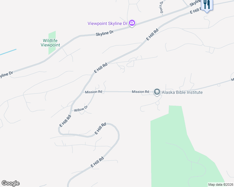 map of restaurants, bars, coffee shops, grocery stores, and more near 1135 Mission Road in Homer