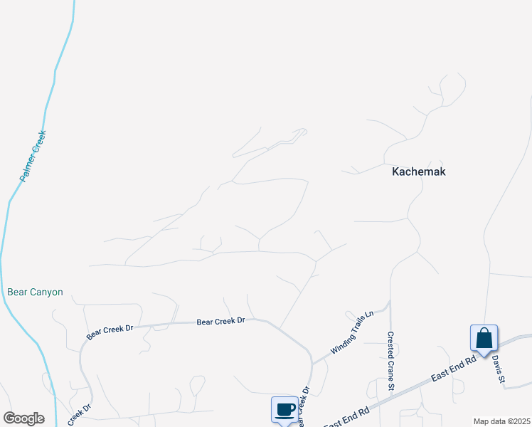 map of restaurants, bars, coffee shops, grocery stores, and more near 41390 Ptarmigan Heights Drive in Homer