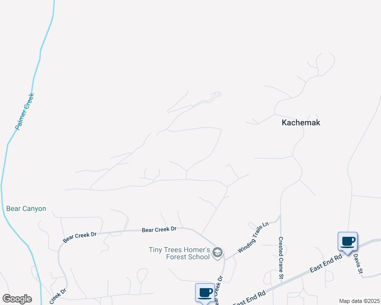 map of restaurants, bars, coffee shops, grocery stores, and more near 41390 Ptarmigan Heights Drive in Homer
