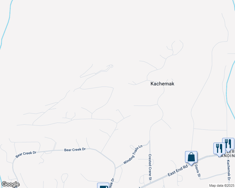 map of restaurants, bars, coffee shops, grocery stores, and more near 41390 Ptarmigan Heights Drive in Homer