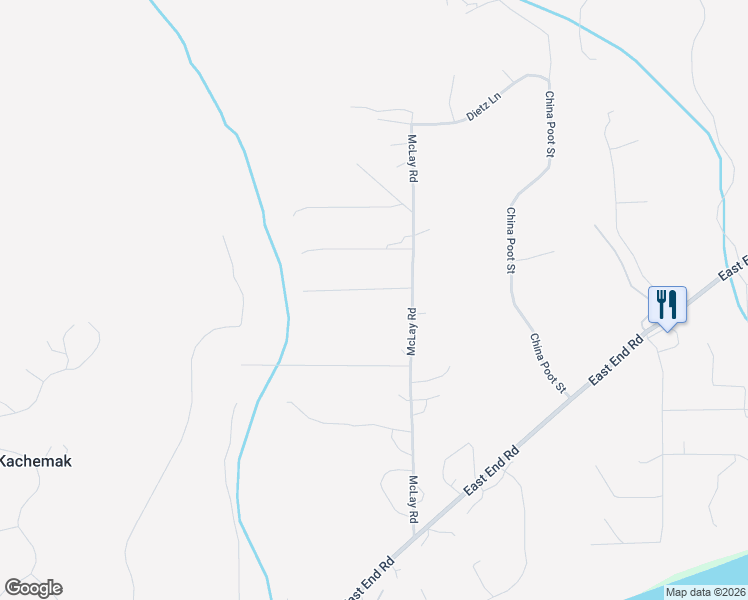 map of restaurants, bars, coffee shops, grocery stores, and more near 59130 Dunham Road in Homer