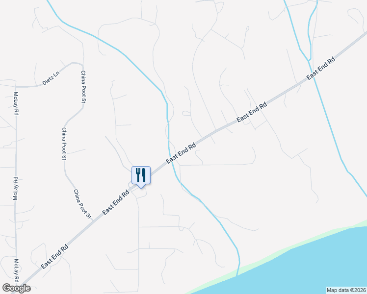 map of restaurants, bars, coffee shops, grocery stores, and more near 58996 East End Road in Homer