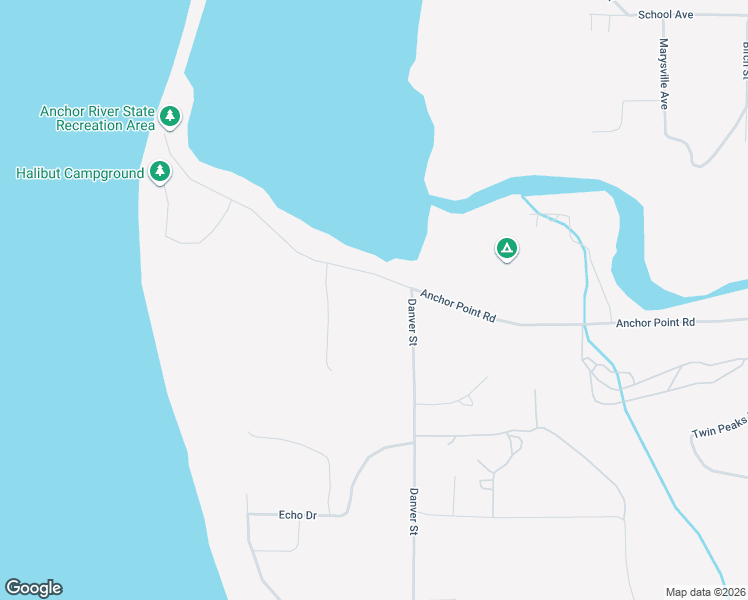 map of restaurants, bars, coffee shops, grocery stores, and more near 74155 Anchor Point Road in Anchor Point