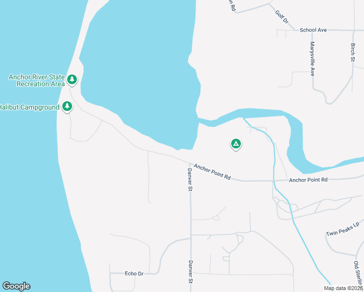 map of restaurants, bars, coffee shops, grocery stores, and more near 74155 Anchor Point Road in Anchor Point