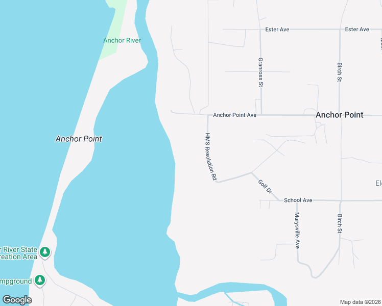 map of restaurants, bars, coffee shops, grocery stores, and more near 34131 HMS Resolution Road in Anchor Point