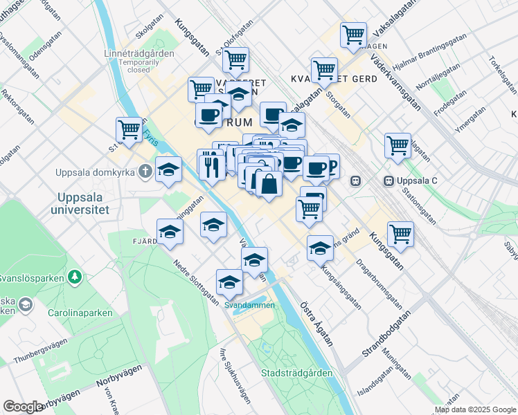 map of restaurants, bars, coffee shops, grocery stores, and more near in 