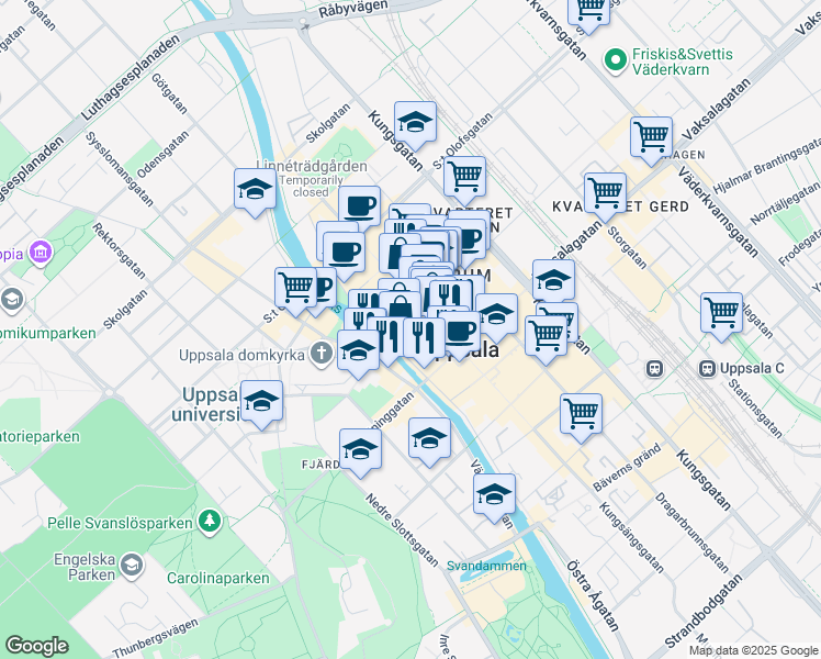 map of restaurants, bars, coffee shops, grocery stores, and more near in 