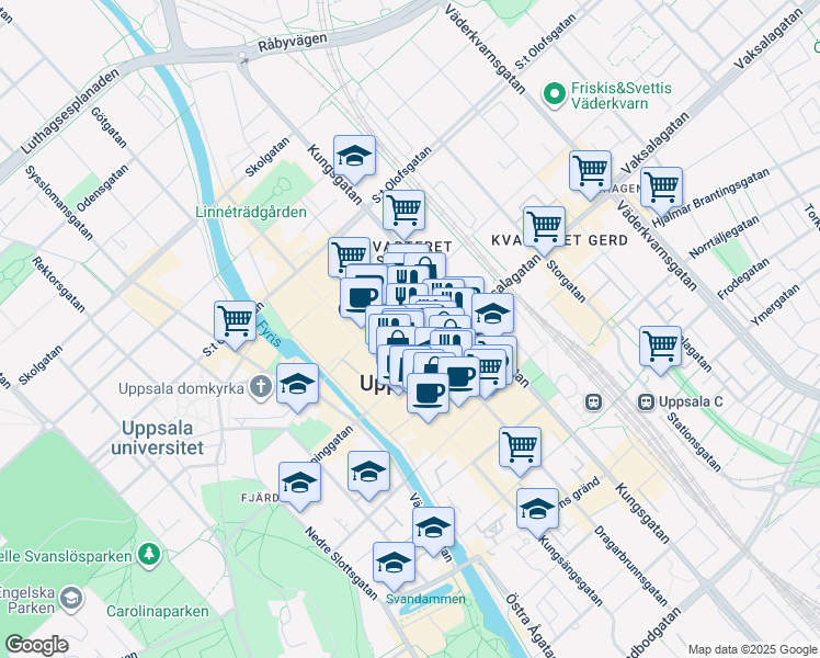 map of restaurants, bars, coffee shops, grocery stores, and more near in 