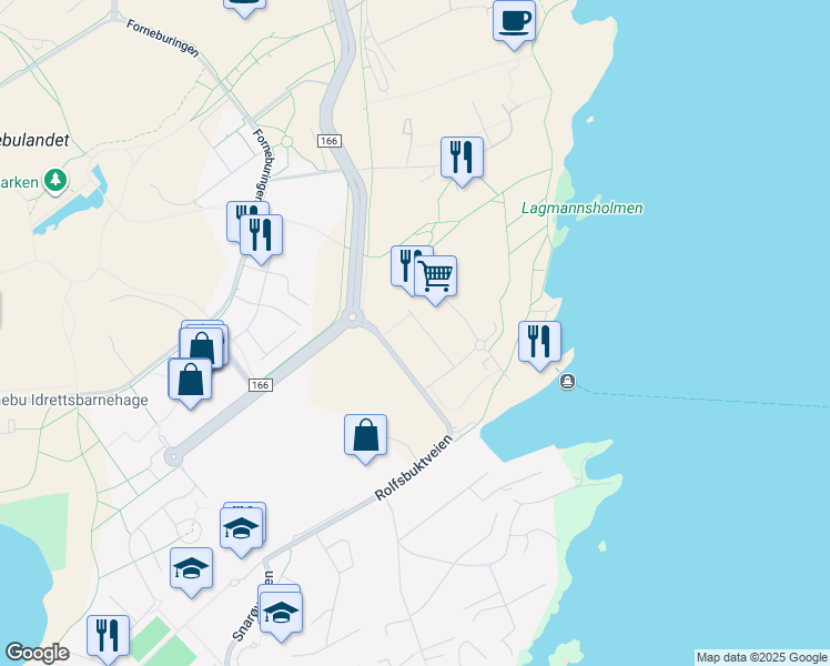 map of restaurants, bars, coffee shops, grocery stores, and more near 4 Rolfsbuktveien in Bærum