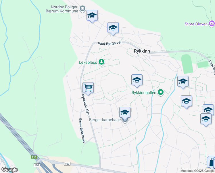 map of restaurants, bars, coffee shops, grocery stores, and more near in Bærum
