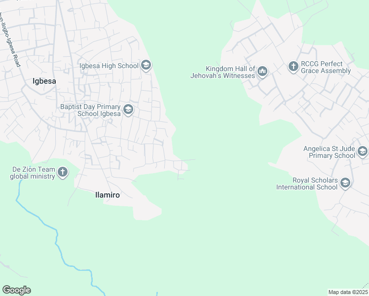 map of restaurants, bars, coffee shops, grocery stores, and more near in Igbesa