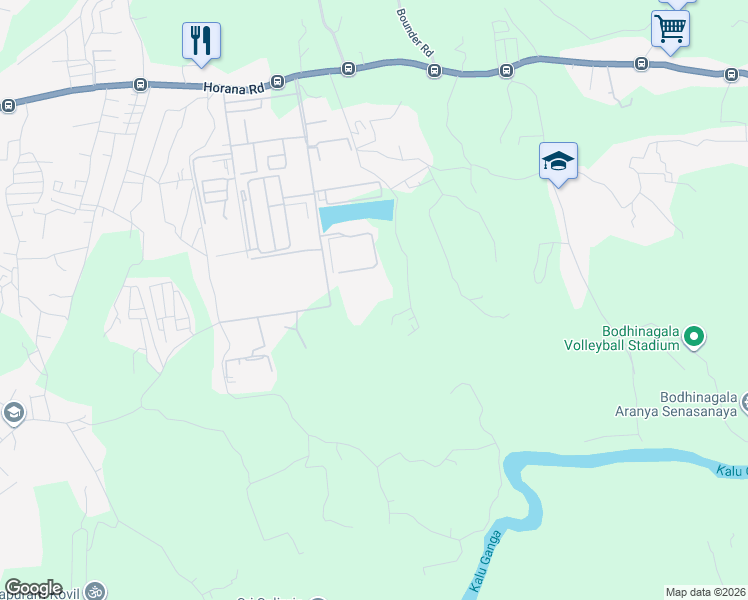 map of restaurants, bars, coffee shops, grocery stores, and more near in Poruwadanda