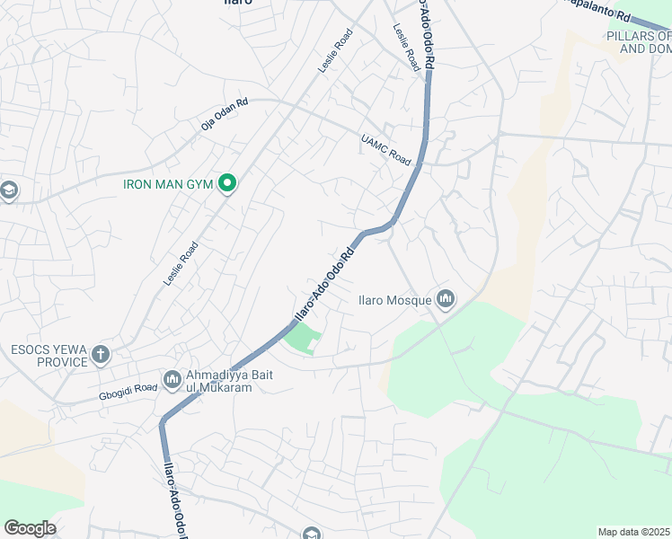 map of restaurants, bars, coffee shops, grocery stores, and more near Owode - Ilaro Road in Ilaro