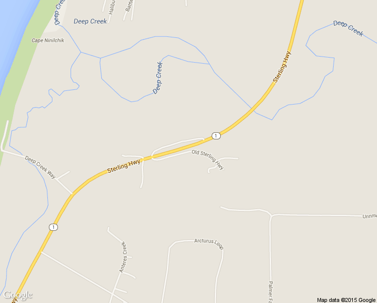 map of restaurants, bars, coffee shops, grocery stores, and more near Old Sterling Highway in Ninilchik