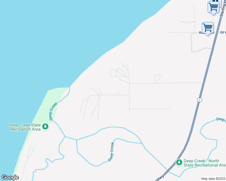 map of restaurants, bars, coffee shops, grocery stores, and more near 67400 Halibut Road in Ninilchik