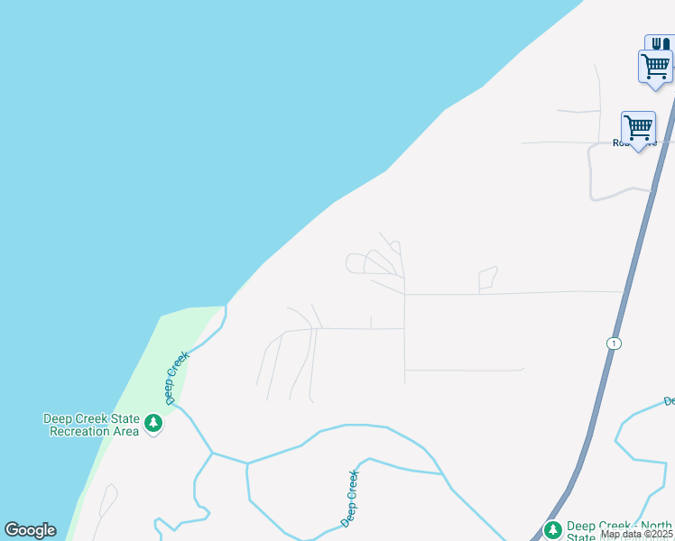 map of restaurants, bars, coffee shops, grocery stores, and more near 67400 Deep Creek Way in Ninilchik