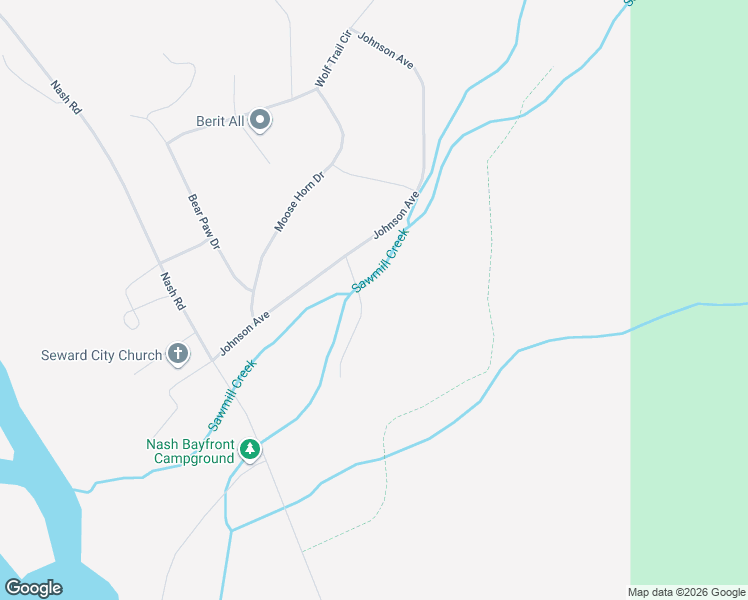 map of restaurants, bars, coffee shops, grocery stores, and more near 10384 Godwin Road in Seward