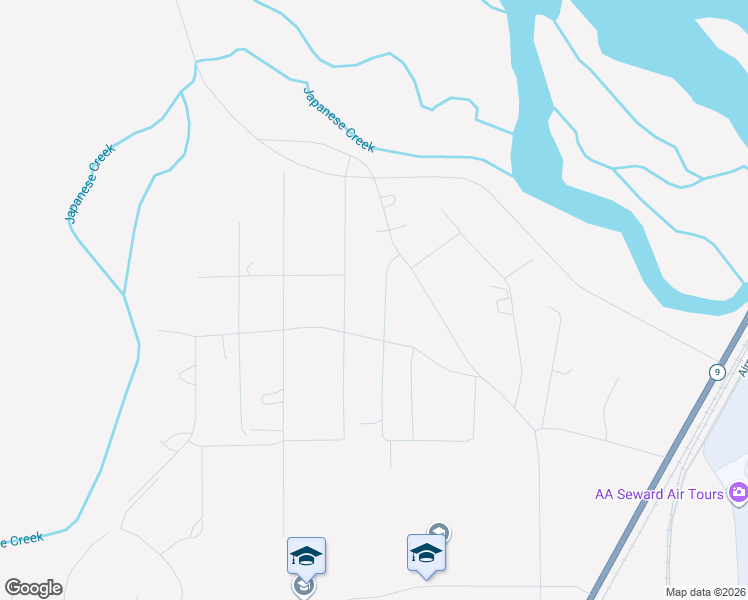 map of restaurants, bars, coffee shops, grocery stores, and more near 2507 Cedar Street in Seward