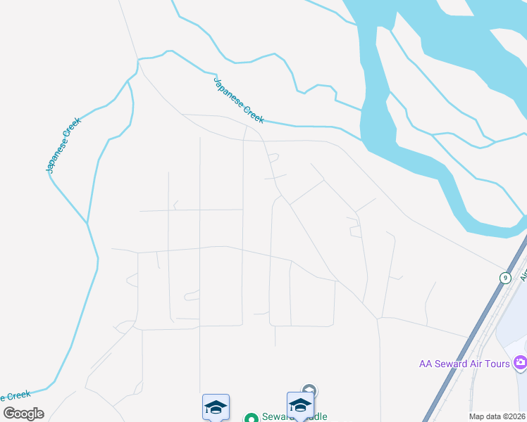 map of restaurants, bars, coffee shops, grocery stores, and more near 2507 Cedar Street in Seward