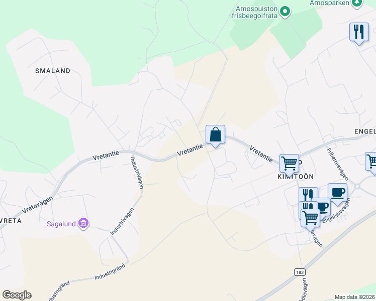 map of restaurants, bars, coffee shops, grocery stores, and more near in 