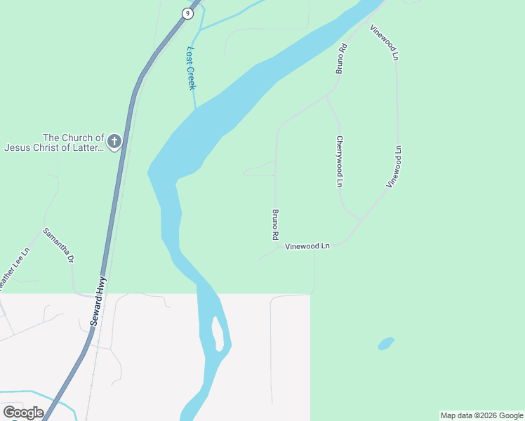 map of restaurants, bars, coffee shops, grocery stores, and more near 13185 Bruno Road in Seward