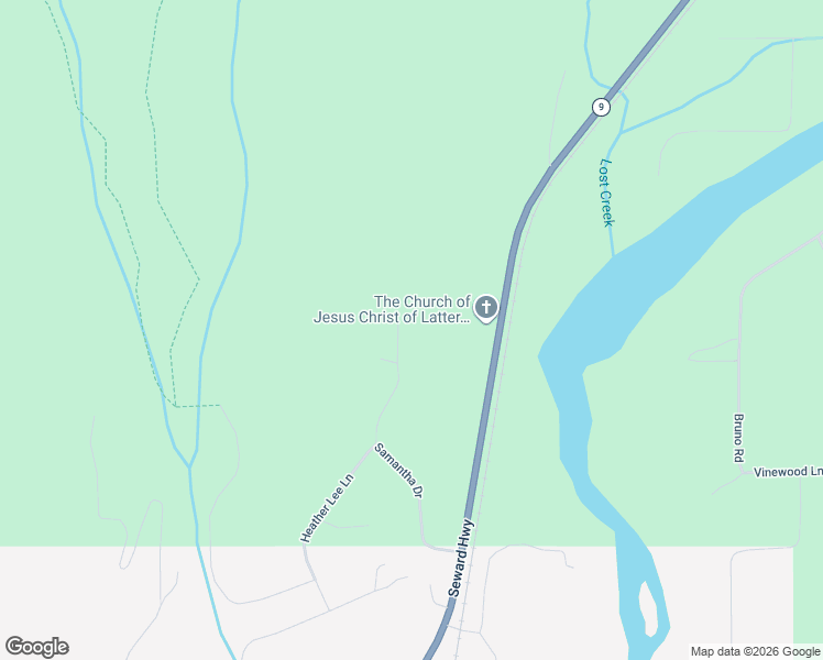 map of restaurants, bars, coffee shops, grocery stores, and more near 32576 Judan Road in Seward