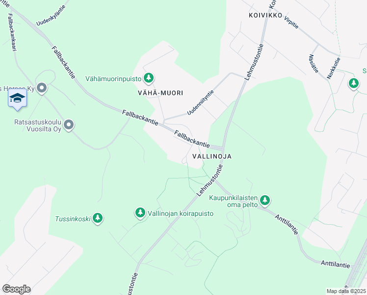 map of restaurants, bars, coffee shops, grocery stores, and more near 5 Variskuja in Vantaa